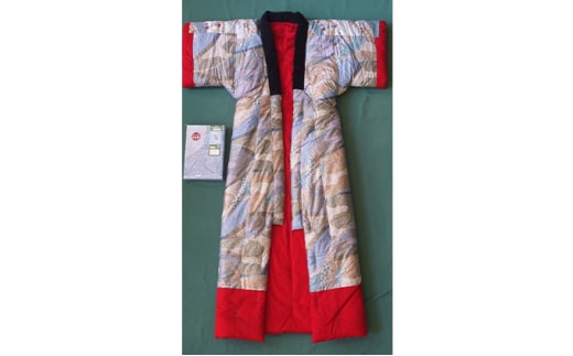 手づくり かいまき布団 (青系) 専用カバー付き