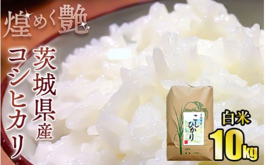 煌めく艶 令和8年茨城県産コシヒカリ10kg【白米】※2026年9月中旬頃より順次発送