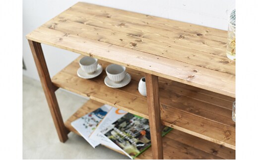 3段 シェルフ (ナチュラルカラー) 【シェルフ ラック 木製 棚 ラック おしゃれ 雑貨 日用品 インテリア 茨城県守谷市】