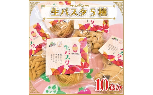 CJ-17 【行方市産さつまいも紅はるか使用】 生パスタ5種（計10食分）
