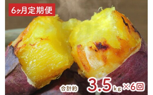 【6ヶ月定期便】熟成シルクスイート冷凍焼き芋約3.2kg+おまかせ品種さつまいも 合計約3.5kg（EY-36）