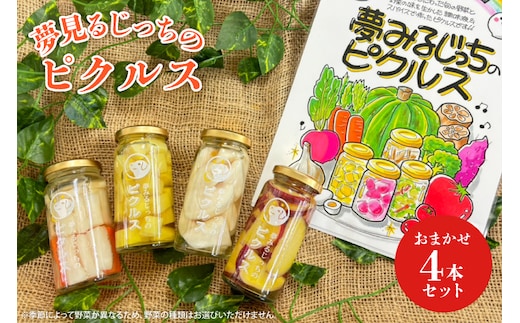 CN-13 【先行予約】【2024年4月中旬より発送】★月20セット限定★夢見るじっちのピクルス（おまかせ4本セット）