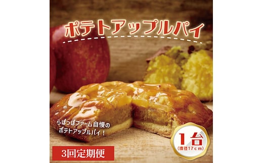 【3ヶ月定期便】らぽっぽファーム ポテトアップルパイ|りんごパイ パイ 焼き菓子ギフト さつまいもスイーツ ご褒美スイーツ 芋スイーツ おいもスイーツ お菓子 さつまいも 内祝 健康 おやつ 定期便（CQ-49）