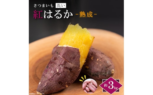 【2027年1月より順次発送】農産物直売所「やさいの声」 先行予約 さつまいも 紅はるか 熟成 洗い 約3kg(EK-11)