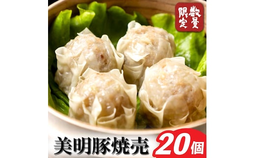 【2025年12月中旬より順次発送】焼売 美明豚「びめいとん」のジューシー焼売 1袋(20個入り)｜シュウマイ 焼売 美明豚 びめいとん 肉 肉加工品 豚肉 お肉 ジューシー 数量限定 先行予約 茨城県 行方市(HJ-4-1)