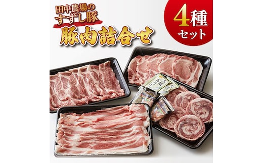 【2026年2月より順次発送】【田中農場のすずし豚】豚肉詰合せ｜肉 お肉 豚肉 豚 ぶた ロールステーキ ステーキ トンカツ 肩ロース ロース バラ しゃぶしゃぶ 詰め合わせ セット すずし豚 ブランド 銘柄 茨城県 行方市(M-7)