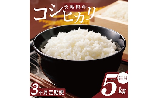 【2026年2月より順次発送】【3回定期便】R7年産 コシヒカリ 5kg｜米 お米 白米 精米 R7年産 令和7年産 こしひかり コシヒカリ 定期便 茨城県 茨城県産 行方市(HA-28)