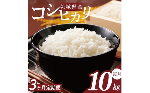 【2026年2月より順次発送】【3回定期便】R7年産 コシヒカリ 10kg｜米 お米 白米 精米 R7年産 令和7年産 こしひかり コシヒカリ 定期便 茨城県 茨城県産 行方市(HA-32)