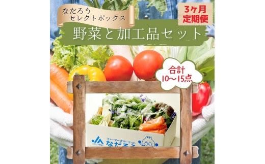 【3ヶ月定期便】野菜と加工品「なだろう」セレクトボックス
