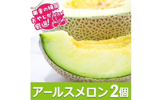アールスメロン 2個 田舎の頑固おやじが厳選！ [BI57-NT]