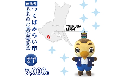 【 返礼品なし 】 茨城県 つくばみらい市 ふるさと応援寄附金 （ 5,000円 ) [BH17-NT]