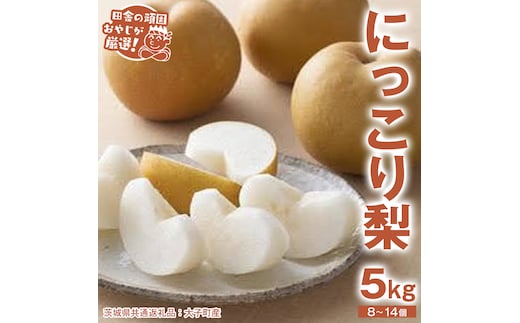 にっこり梨 5kg（8〜14個）【2026年10月より発送開始】（茨城県共通返礼品 [梨]：大子町産）田舎の頑固おやじが厳選！ 梨 なし ナシ 果物 フルーツ 茨城県産 [BI430-NT]