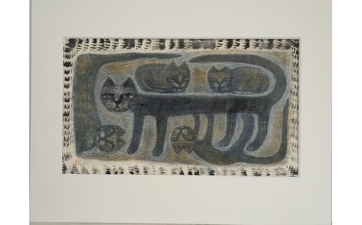 【 限定１点 】 「 NEKO ・ それぞれ 」 ねこ ネコ 絵画 アート アトリエ 飛動庵 [BG22-NT]