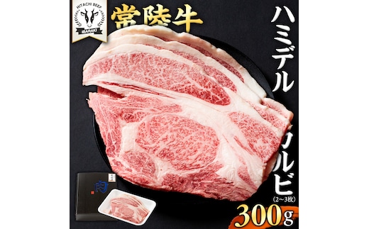 【 常陸牛 】A5 等級 ハミデルカルビ 300g (2～3枚) ひたちぎゅう ブランド牛 カルビ 国産牛 黒毛和牛 和牛 国産黒毛和牛 お肉 A5ランク 高級 BBQ パーティ [BX126-NT]