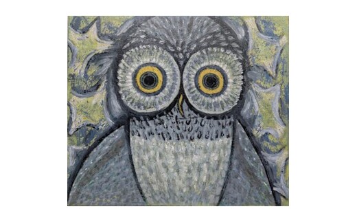 【 限定 1点 】ふくろう 絵画 絵 アート アトリエ 飛動庵 [BG78-NT]