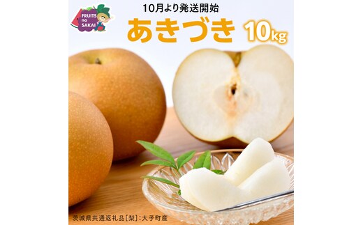 あきづき 梨 10kg （20～36玉）【2026年10月より発送開始】（茨城県共通返礼品 [梨]：大子町産） なし 旬 お取り寄せ フルーツ 甘い ジューシー 和梨 時期 秋月 [FC08-NT]