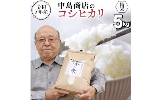 令和7年産 茨城県産 精米 コシヒカリ 5kg （5kg×1袋） 白米 清米 キヨシマイ こしひかり 米 コメ こめ 単一米 限定 茨城県産 国産 美味しい お米 おこめ おコメ[EH26-NT]