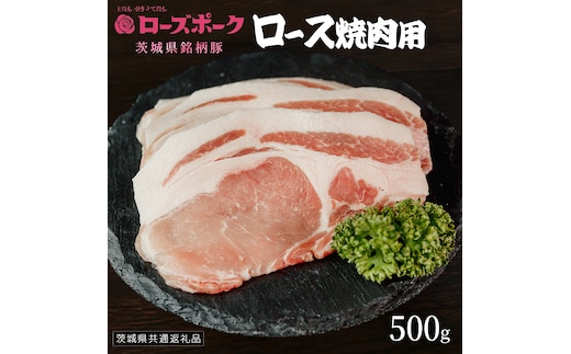 【 ローズポーク 】 豚ロース焼肉用 500g (茨城県共通返礼品) 肉 お肉 豚肉 国産豚 国産 銘柄豚 ブランド豚 豚ロース 焼肉 BBQ 冷凍肉 [AI20-NT]