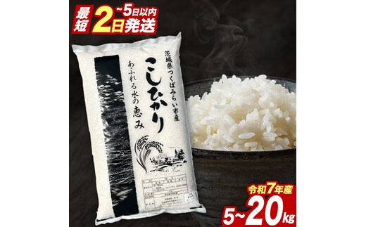 【12月上期出荷】 コシヒカリ 20kg 令和7年産精米 【 数量限定 】茨城県つくばみらい市産 米 コメ 単一米 44000 茨城県産 国産 発送 コスパ こしひかり [CL203-NT]