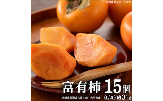 富有柿 15個 約3kg（L、2L）【11月より発送開始】（茨城県共通返礼品 [柿]：大子町産） | 柿 かき [FC23-NT]