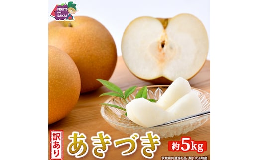 ＜ 訳あり ＞ あきづき 約5kg 【2026年10月より発送開始】（茨城県共通返礼品 [梨]：大子町産） ご家庭用 フルーツ なし ナシ 和梨 梨 わけあり 果実 旬のフルーツ お取り寄せ くだもの 果物 みずみずしい [FC70-NT]
