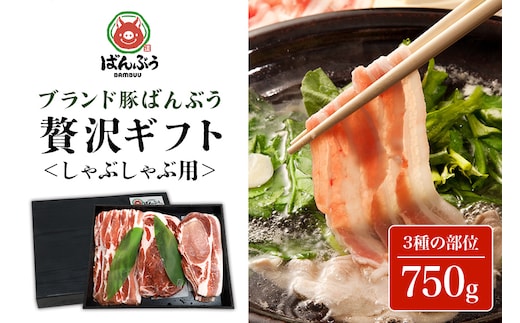 ブランド豚「ばんぶぅ」ギフト しゃぶしゃぶ用 750g 42-BA