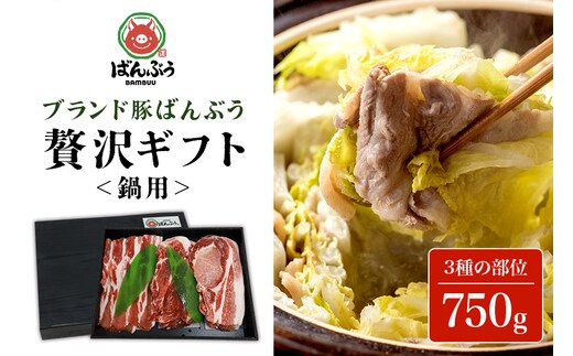 ブランド豚「ばんぶぅ」ギフト 鍋用 750g 42-BC