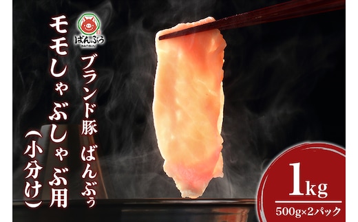 ブランド豚「ばんぶぅ」小分け モモしゃぶしゃぶ用 1.0kg(500g×2パック) 42-BG