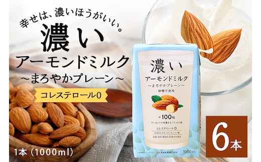 濃いアーモンドミルク まろやかプレーン1000ml×6本入り 47-BB