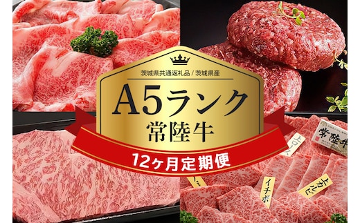 【1年定期便】常陸牛 年間定期便 58-D