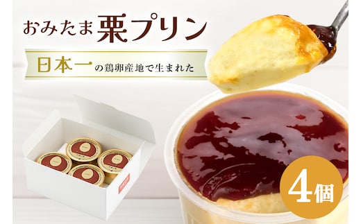 おみたまプリン 笠間の栗 4個入り 白箱 8-M