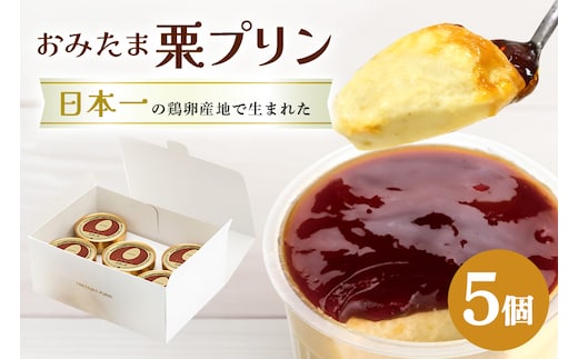 おみたまプリン 笠間の栗 5個入り 白箱 8-N