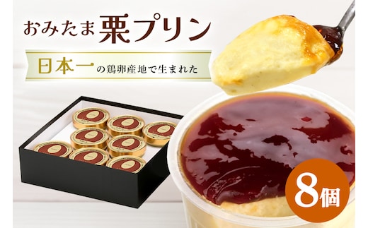 おみたまプリン 笠間の栗 8個入り 贈答用黒箱 8-O