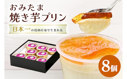 おみたまプリン 茨城の焼き芋 8個入り 贈答用黒箱 8-R