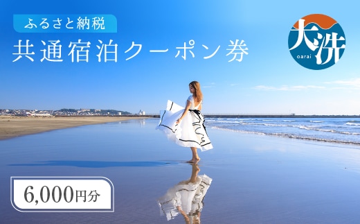 大洗町 共通 宿泊 クーポン 6,000円分（3,000円×2枚） 関東 茨城