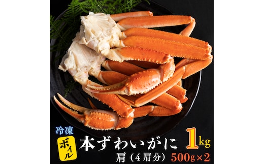 【12月25日決済確定分まで年内発送】 ボイル 本ずわいがに 1kg 4肩 (500g × 2) カジマ ずわい蟹 ズワイガニ ずわいがに かに カニ 蟹