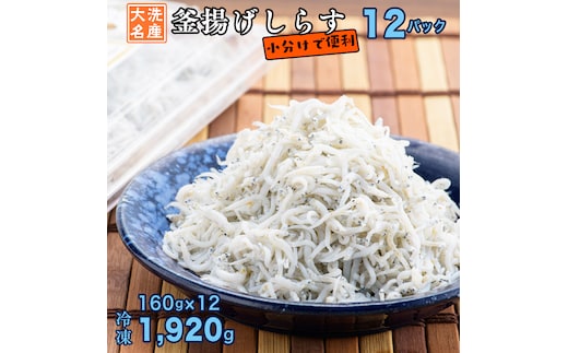 釜揚げしらす 12パック ( 160g × 12パック 約 2kg ) 天然 大洗 しらす シラス 魚 さかな 魚介 離乳食