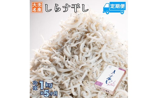 定期便 しらす干し (1kg×5か月) 天然 ふっくら 大洗 名産 しらす シラス 魚 さかな 魚介 離乳食