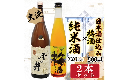 日本酒 純米酒 日本酒 仕込み 梅酒 2本 セット 月の井 大洗 地酒