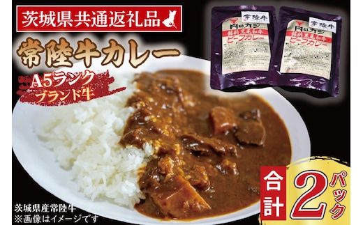 常陸牛カレー 200g×2パック ( 茨城県共通返礼品・茨城県産 ) ブランド牛 茨城 国産 常陸牛 黒毛和牛 霜降り 牛肉 カレー レトルト レトルトパウチ レトルトカレー