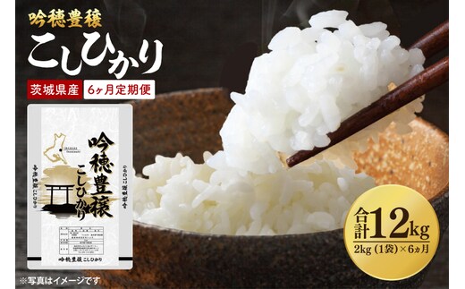 【6ヵ月定期便】 ＜令和7年産＞ 新米 吟穂豊穣こしひかり 2kg ×6ヵ月 精米 コシヒカリ こしひかり 米 ごはん コメ お米 白米 国産 茨城県産