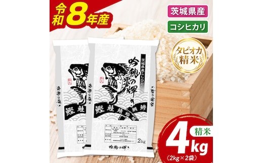 ＜令和8年産 ＞新米無洗米 こしひかり 4kg（2kg×2袋）（茨城県産）精米 こしひかり 米 ごはん コメ お米 白米 国産 茨城県産