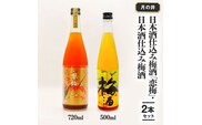 日本酒 仕込み 梅酒 恋梅720ml 梅酒 500ml 2本 セット 月の井 大洗 地酒 国産梅 飲み比べ 茨城