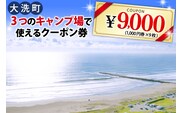 大洗 キャンプ場 クーポン券 9000円分（1000円×9枚） 大洗サンビーチキャンプ場 大洗キャンプ場 サンセット松川キャンプ場 チケット 利用券 アウトドア 旅行