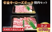 【常陸牛・ローズポーク焼肉セット(3～5人前)】 常陸牛 カルビ 約360g ローズポーク 約400g (ロース200g ばら200g)（茨城県共通返礼品・茨城県産）ブランド牛 茨城 国産 黒毛和牛 霜降り 牛肉 ブランド豚 豚肉 冷凍 焼肉
