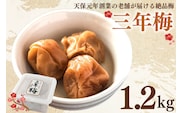 三年梅 1.2kg 南高梅 減塩 昔ながら 老舗 伝統 国産 大洗 大洗町 梅干し 梅干 梅 うめぼし うめ