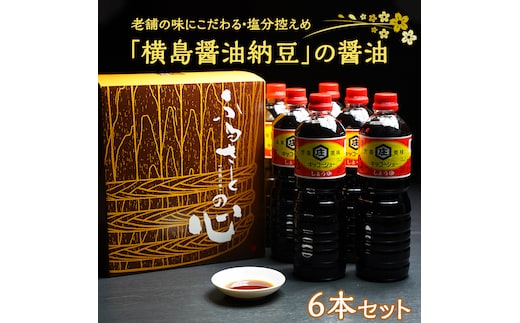 老舗の味にこだわる「横島醤油納豆」の醤油 ６本セット [AO012ya]
