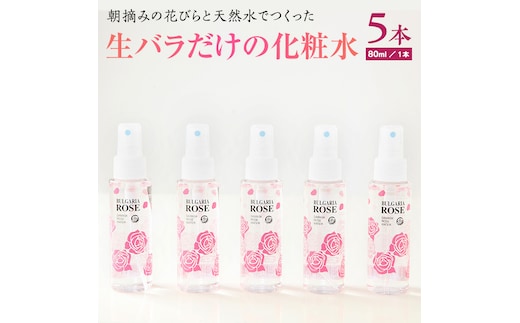 BULGARIA ROSE ダマスク ローズ ウォーター 80ml×5本 ダマスクローズ ローズウォーター 母の日 美容 スキンケア コスメ 化粧水 バラ 保湿 肌 ふるさと納税 【BX005ya】