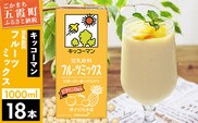 【合計1000ml×18本】豆乳飲料 フルーツミックス 1000ml ／ 飲料 キッコーマン 健康 フルーツ ミックス 豆乳 豆乳飲料 大豆 パック セット さっぱり 甘み 酸味 茨城県 五霞町【価格改定XA】