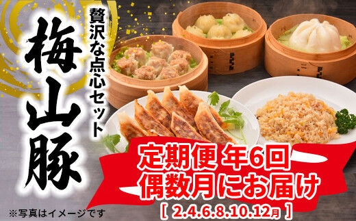 【6回定期便/偶数月発送】 塚原牧場 幻の豚 「梅山豚」 点心セット ブランド豚 メイシャントン 境町